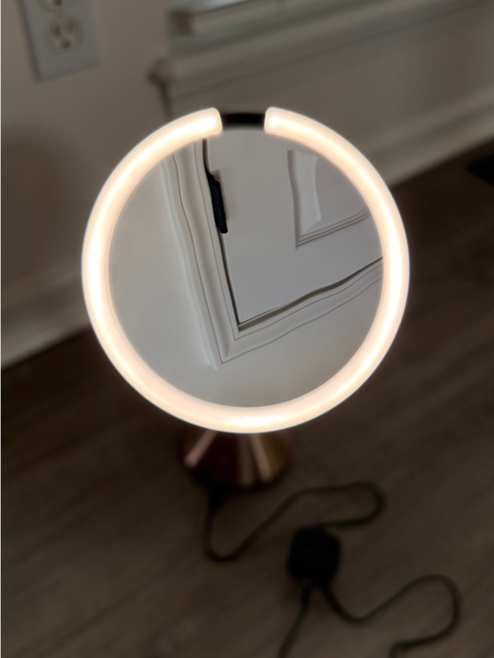 simplehuman Rose Gold LED Makeup Mirror with Circular Light - free shipping!